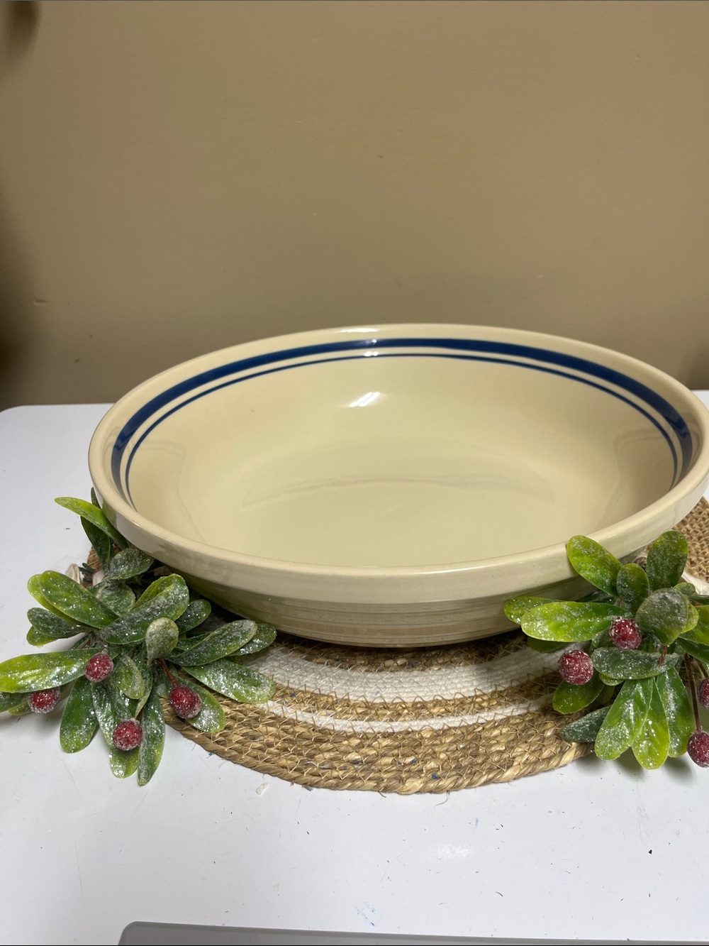 VTG Friendship Pottery Pasta Serving Bowl in good condition